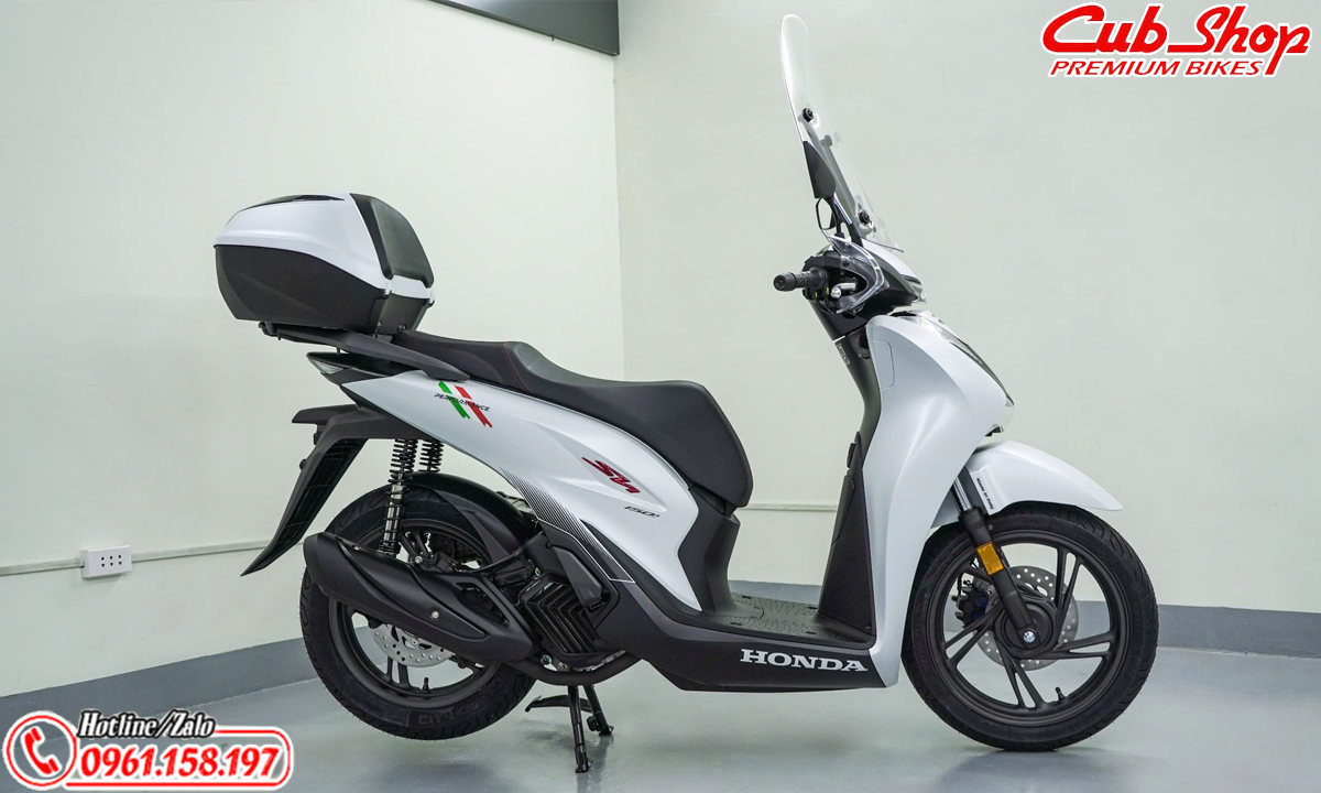 SH Ý 2025, Honda SH150i Sport Edition Màu Trắng Ngọc Trai Kèm Full Phụ Kiện